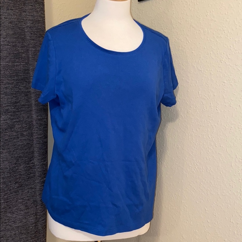 Women’s Liz Claiborne Blue Short Sleeves Tee XXL
